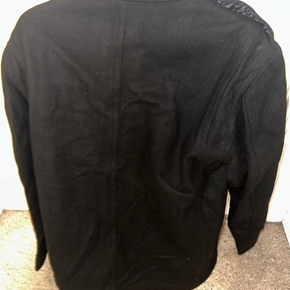 Levi's Men's button Up Black Wool Outdoors Hiking Winter Fashion Jacket Coat L - Picture 6 of 8